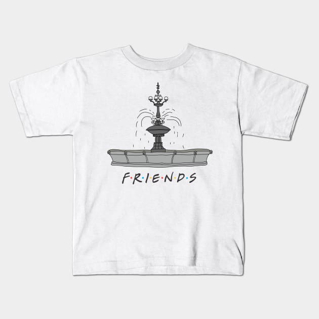 Friends Fountain Kids T-Shirt by ShayliKipnis